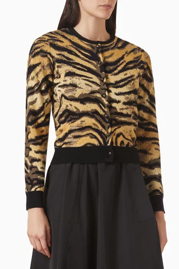 Tiger Cardigan in Viscose Blend