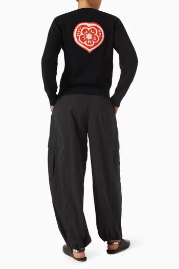 Boke Heart Cardigan in Viscose Blend