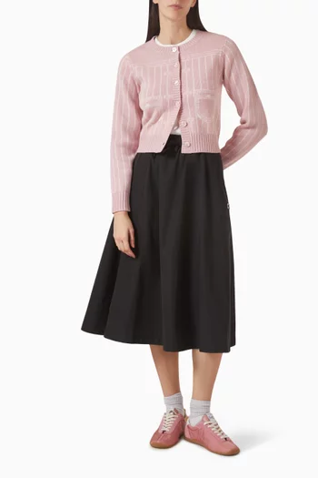 Trompe-l'œil Cardigan in Wool Blend