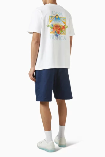 Tennis Landscape T-shirt in Cotton