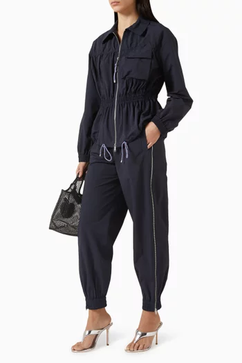 Drawstring-waist Sweatpants in Ripstop Fabric