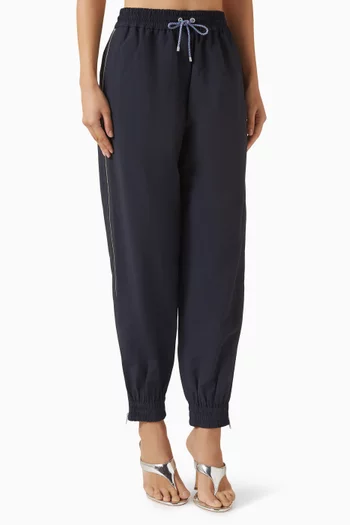 Drawstring-waist Sweatpants in Ripstop Fabric