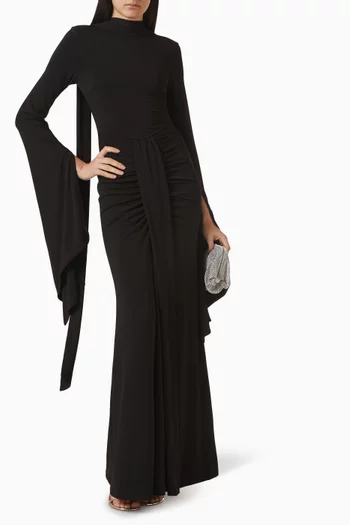 فستان طويل بدرابيه