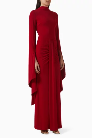 فستان طويل بدرابيه