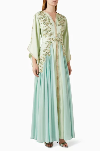Embroidered Belted Kaftan