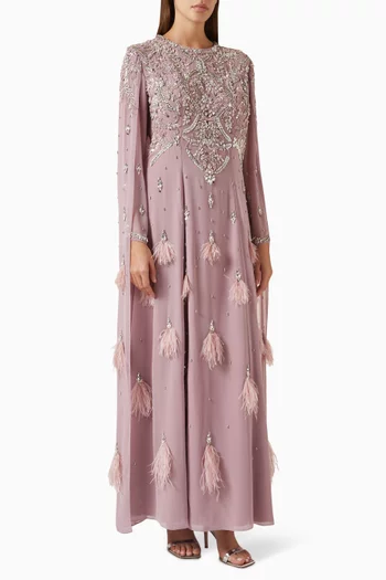 Fringe-trim Cape Kaftan