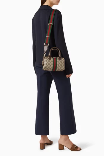 Small Ophidia Boston Bag in GG Fabric