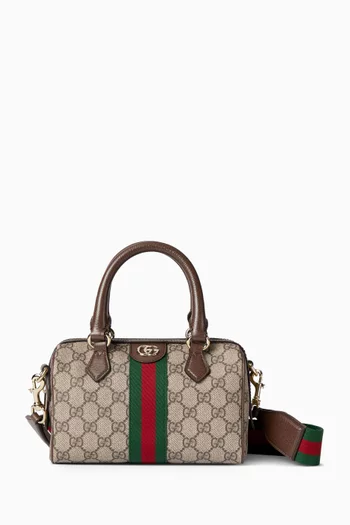 Small Ophidia Boston Bag in GG Fabric