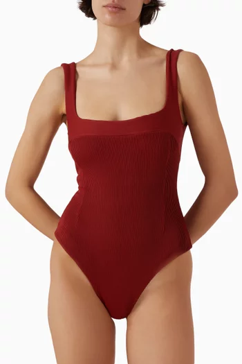 لباس سباحة جابي قطعة واحدة بتصميم مضلع ليكرا