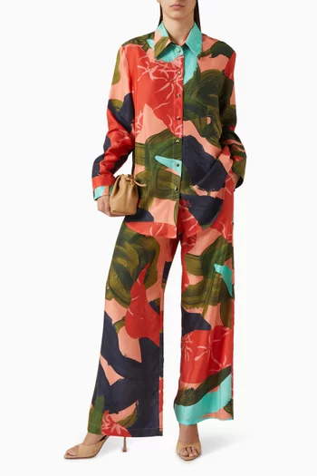 Langkawi Printed Pants in Silk