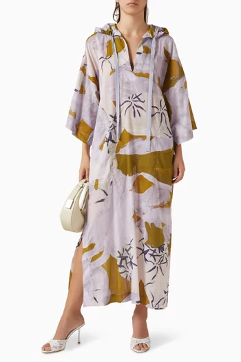 Stratos Printed Kaftan in Cotton Voile
