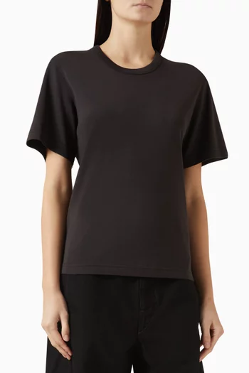 Ribbed T-shirt in Cotton