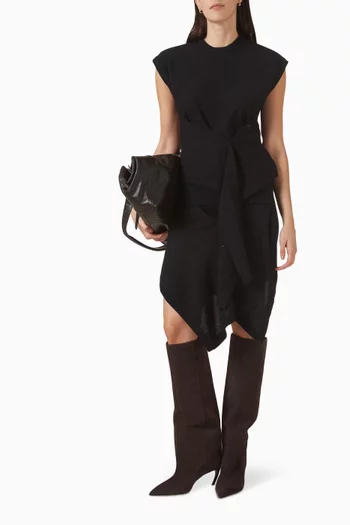 بلوزة بأزرار مزيج صوف مارينو