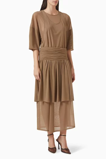 Double-layer Dress in Mesh