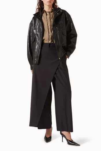 جاكيت بومبر سيلفا جلد صناعي