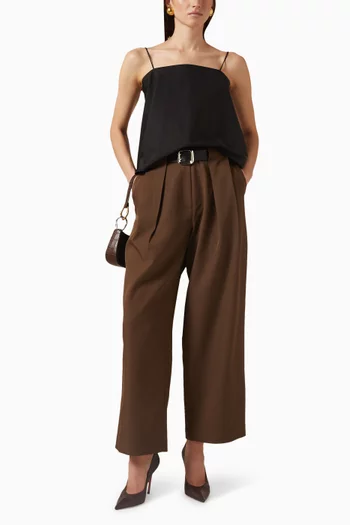Matteo belted Tuck Pants