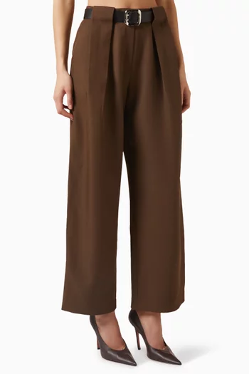Matteo belted Tuck Pants