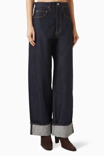 Selvedge Oversized Jeans in Denim