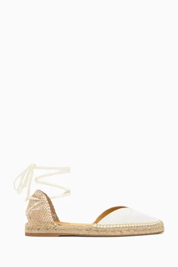 Brava Espadrille Flats in Satin