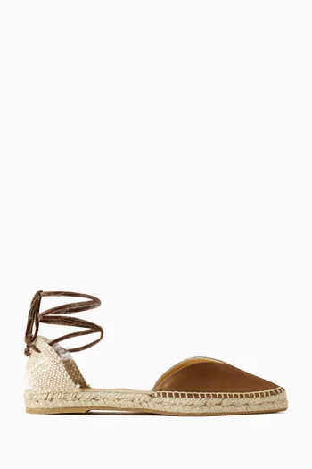 Brava Espadrille Flats in Satin