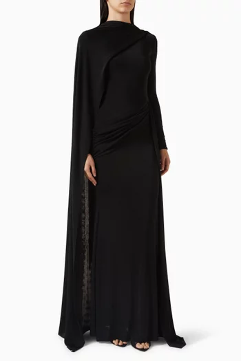 Draped Cape Dress