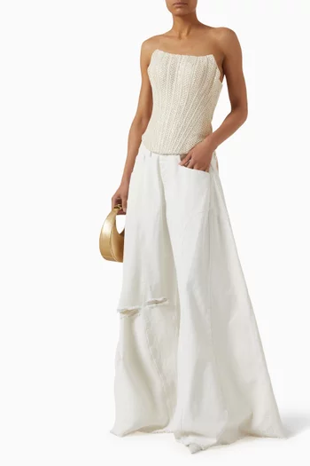 Embroidered Corset in Crochet