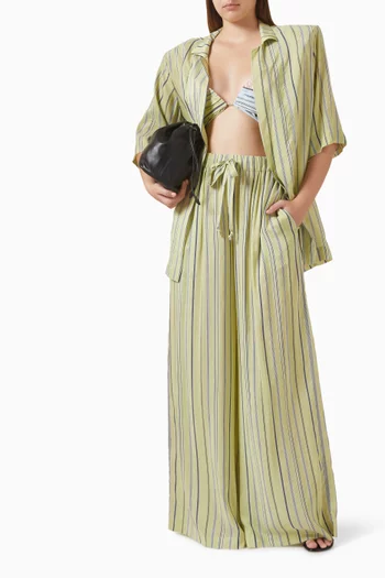 بنطال كاندي بنقشة مخططة