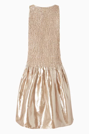 Sleeveless Metallic Dress