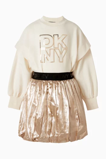 Metallic Bubble Skirt