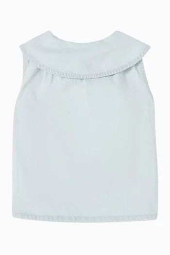 بلوزة بياقة وصف أزرار