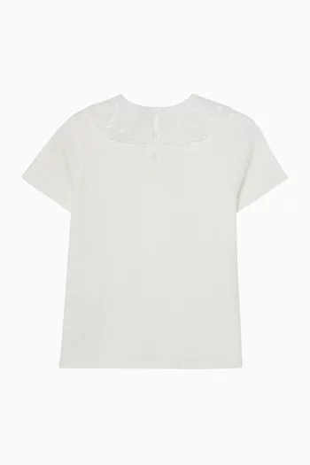 Scalloped Collar T‑Shirt