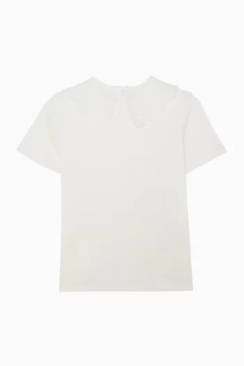 Scalloped Collar T‑Shirt