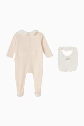 طقم بيجاما بحواف صدفية قطن