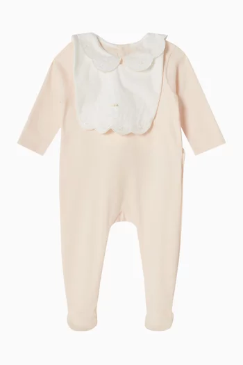 طقم بيجاما بحواف صدفية قطن