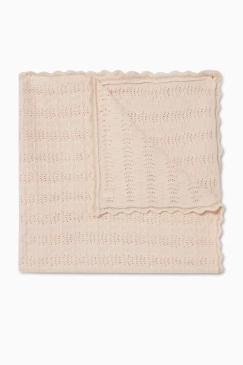 Pointelle Knit Baby Blanket