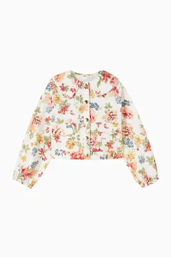 جاكيت بنقشة زهور