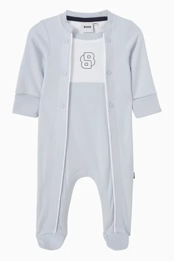 Logo Romper in Cotton