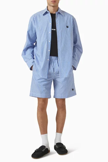 Striped Shirt in Cotton Poplin