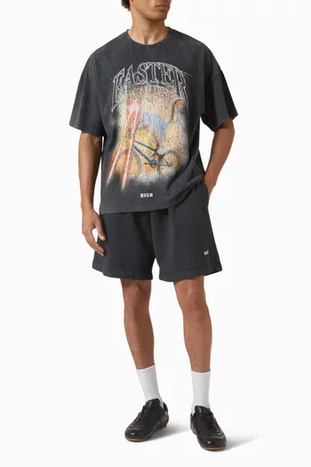 Oversized Printed T-shirt in Cotton Jersey