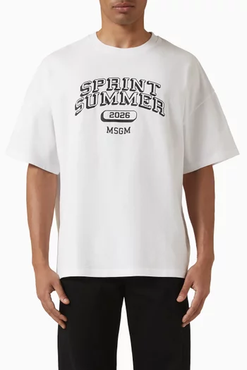 Printed T-shirt in Cotton Jersey