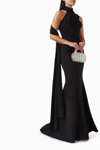 Elongated Scarf Maxi Dress