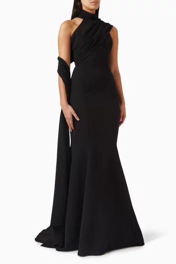 Elongated Scarf Maxi Dress