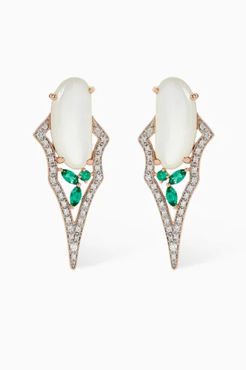 Kasbah Statement Earrings in 18kt Rose Gold