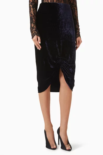 تنورة بدرابيه مخمل