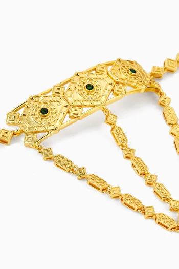 Kenza Hand Chain in 18kt Gold-plated Brass