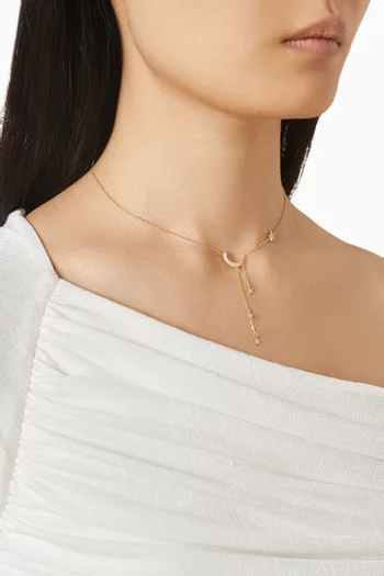 Alia Lariat Necklace in 18kt Gold-plated Silver