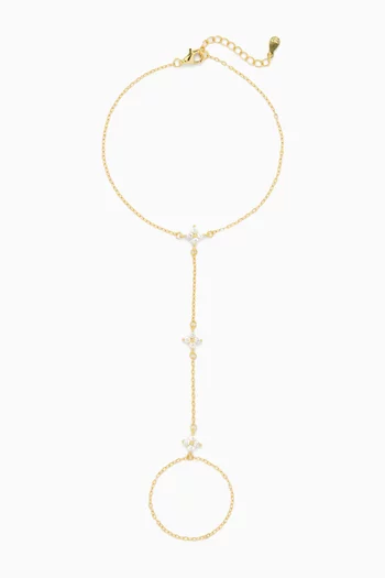 Irene Star Hand Chain Bracelet in Gold-plated Sterling Silver