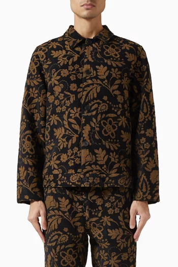 Iggy Jacquard Zip Jacket in Chenille