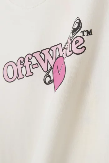 تي شيرت بقلوب بتصميم بوكيش قطن