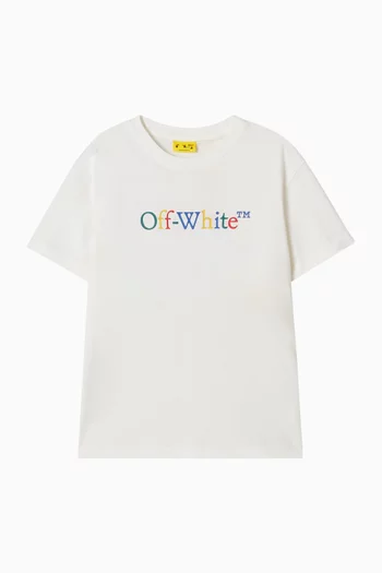 تي شيرت بطبعة شعار الأسهم ومسطرة قطن